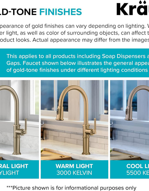 Load image into Gallery viewer, KPF-1610BG Bolden 18-Inch Commercial Kitchen Faucet with Dual Function Pull-Down Sprayhead in All-Brite Finish, 18 Inches, Brushed Gold
