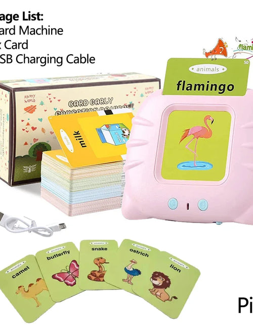 Load image into Gallery viewer, Early Education Flash Card Learning Toys Talking Flashcards for Kids Preschool English Electronic Audio Book Machine Gift
