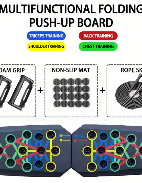 Load image into Gallery viewer, Push-Up Board Set Portable Multifunctional Push-Up Bar Foldable Fitness Equipment for Chest Abdomen Arms/Back Training
