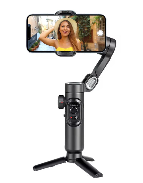 Load image into Gallery viewer, AOCHUAN 3-Axis Handheld Gimbal Stabilizer for Smartphone with Fill Light for Iphone Android Face Tracking Tiktok Vlog Smart XE
