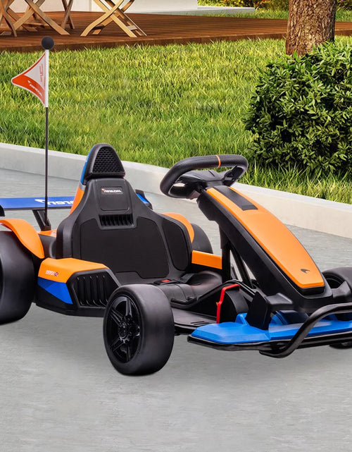 Load image into Gallery viewer, Licensed Mclaren Kids Go Kart, 24V Battery Powered Ride on Car Toy with Bluetooth Function, Safety Belt, LED Lights, Two-Mode Electric Go Cart, Drift Racer Car for Boys Girls
