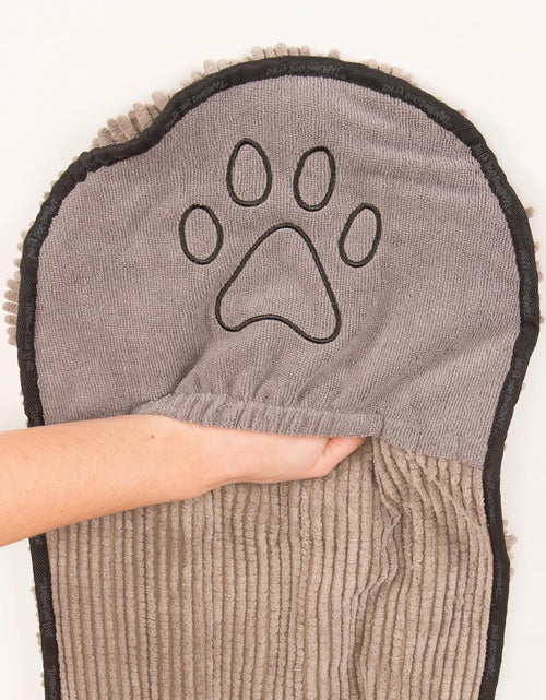 Load image into Gallery viewer, Shammy Dog Towels for Drying Dogs - Heavy Duty Soft Microfiber Bath Towel - Super Absorbent, Quick Drying, &amp; Machine Washable - Must Have Dog &amp; Cat Bathing Supplies | Grey 13X31
