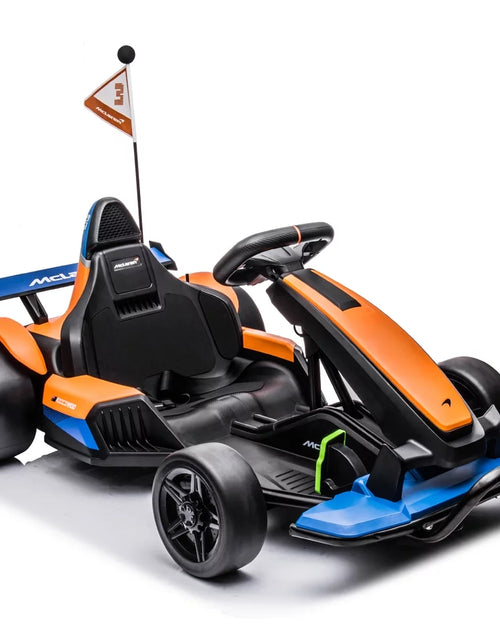 Load image into Gallery viewer, Licensed Mclaren Kids Go Kart, 24V Battery Powered Ride on Car Toy with Bluetooth Function, Safety Belt, LED Lights, Two-Mode Electric Go Cart, Drift Racer Car for Boys Girls
